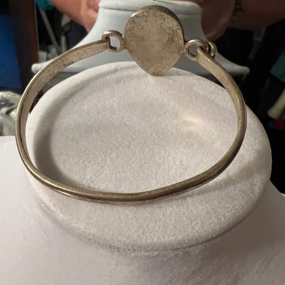 Turquoise and silver bracelet - Picture 3 of 3